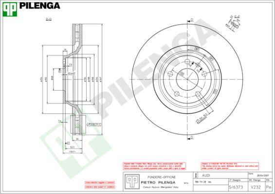 Pilenga V232 - Disque de frein cwaw.fr