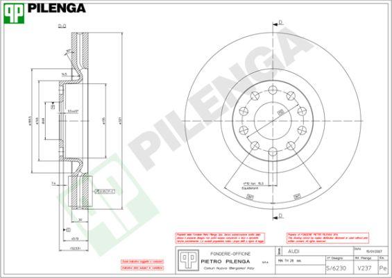 Pilenga V237 - Disque de frein cwaw.fr