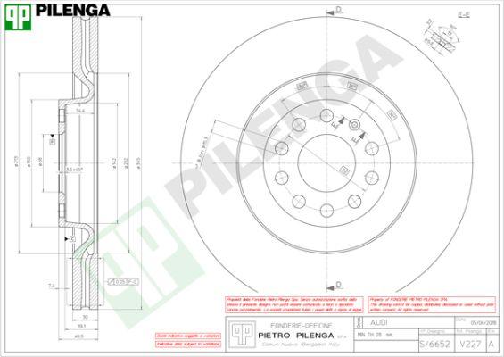 Pilenga V227 - Disque de frein cwaw.fr