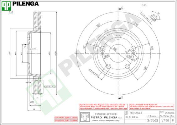 Pilenga V748 - Disque de frein cwaw.fr