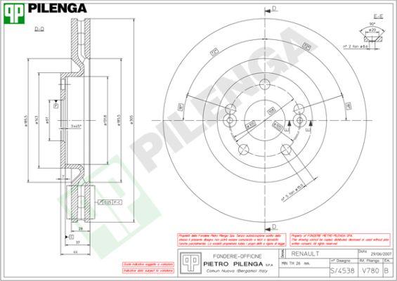 Pilenga V780 - Disque de frein cwaw.fr