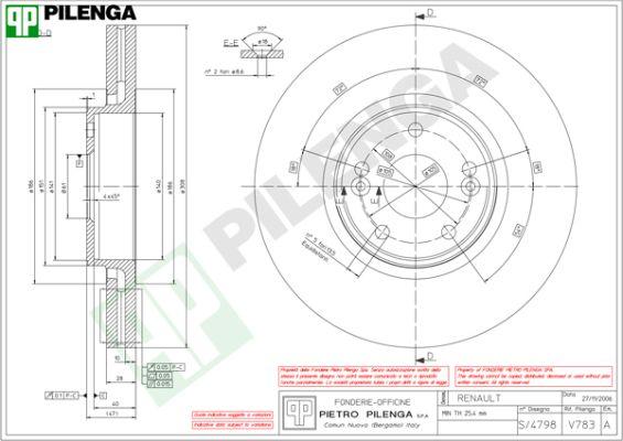 Pilenga V783 - Disque de frein cwaw.fr