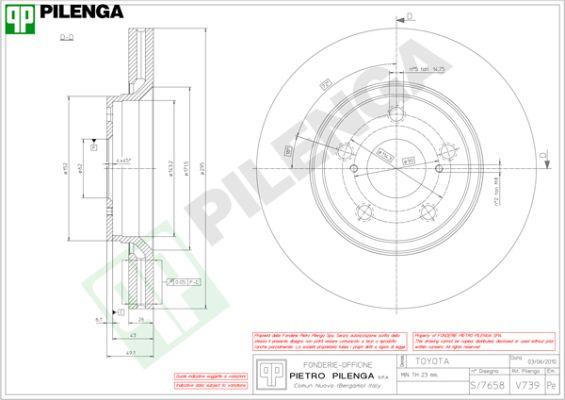 Pilenga V739 - Disque de frein cwaw.fr