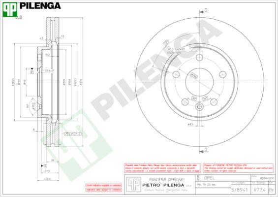 Pilenga V774 - Disque de frein cwaw.fr