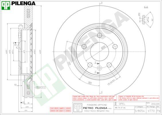 Pilenga V770 - Disque de frein cwaw.fr