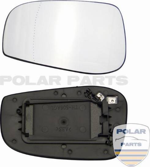 PolarParts 10000818 - Verre de rétroviseur, rétroviseur extérieur cwaw.fr