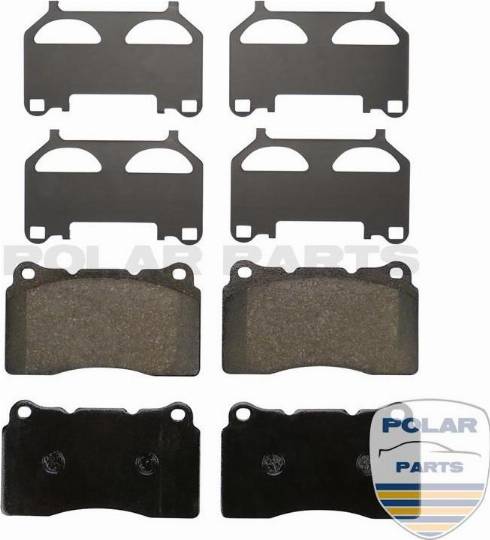 PolarParts 10001343 - Kit de plaquettes de frein, frein à disque cwaw.fr