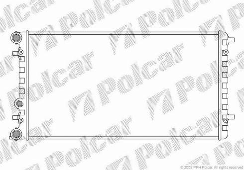 Polcar 950108-1 - Radiateur, refroidissement du moteur cwaw.fr