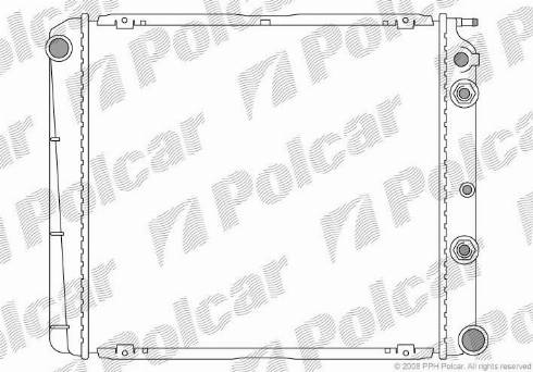 Polcar 900208-5 - Radiateur, refroidissement du moteur cwaw.fr