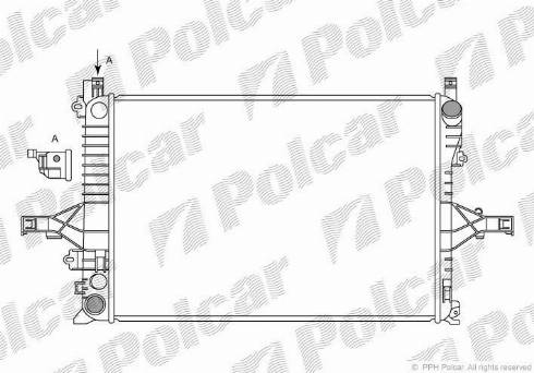 Polcar 908008-1 - Radiateur, refroidissement du moteur cwaw.fr