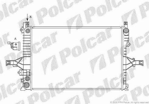 Polcar 908008-2 - Radiateur, refroidissement du moteur cwaw.fr