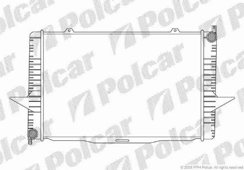 Polcar 907008-1 - Radiateur, refroidissement du moteur cwaw.fr