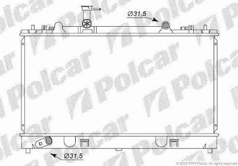 Polcar 4519085K - Radiateur, refroidissement du moteur cwaw.fr