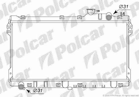 Polcar 4535081K - Radiateur, refroidissement du moteur cwaw.fr