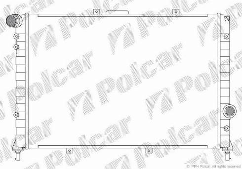 Polcar 421108-4 - Radiateur, refroidissement du moteur cwaw.fr