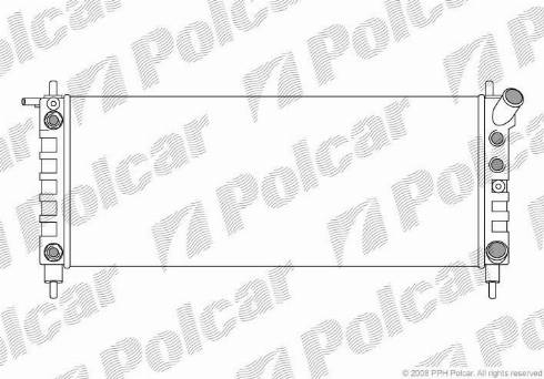 Polcar 555508-7 - Radiateur, refroidissement du moteur cwaw.fr