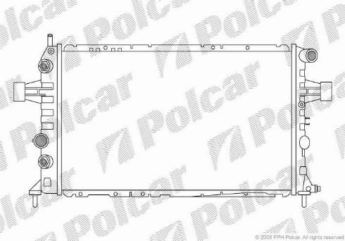 Polcar 556008-1 - Radiateur, refroidissement du moteur cwaw.fr