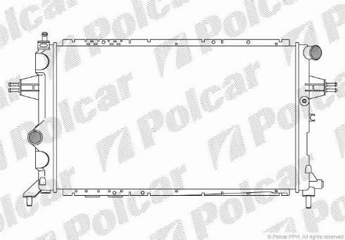 Polcar 550808-4 - Radiateur, refroidissement du moteur cwaw.fr