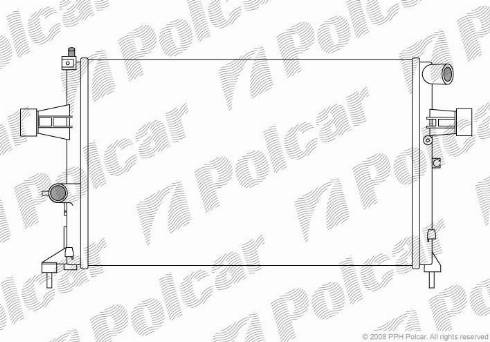 Polcar 550808-6 - Radiateur, refroidissement du moteur cwaw.fr