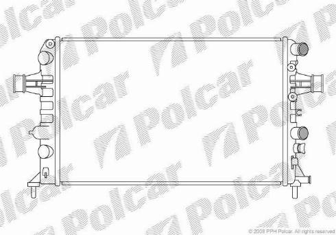 Polcar 550808-0 - Radiateur, refroidissement du moteur cwaw.fr