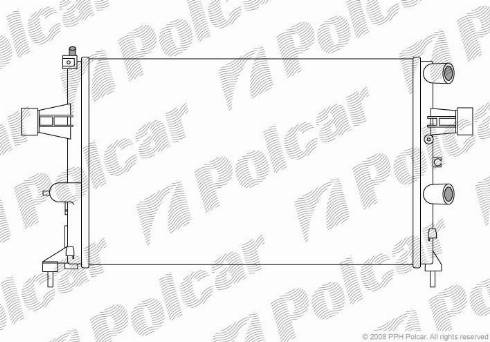 Polcar 550808-1 - Radiateur, refroidissement du moteur cwaw.fr