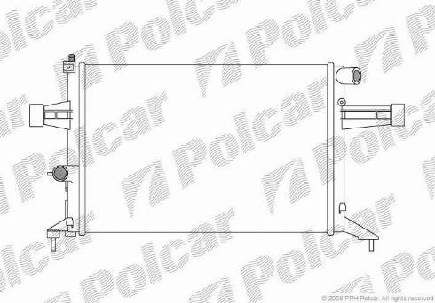 Polcar 550808-8 - Radiateur, refroidissement du moteur cwaw.fr