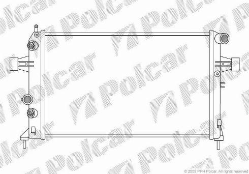 Polcar 550808-2 - Radiateur, refroidissement du moteur cwaw.fr