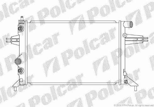 Polcar 550808-7 - Radiateur, refroidissement du moteur cwaw.fr