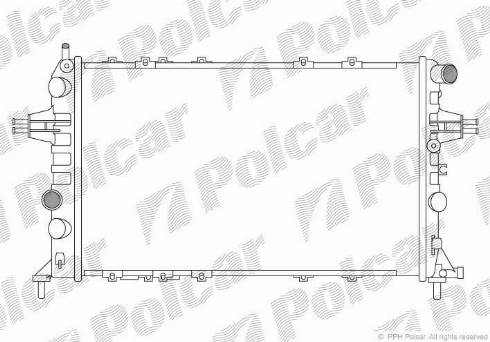 Polcar 550808A4 - Radiateur, refroidissement du moteur cwaw.fr