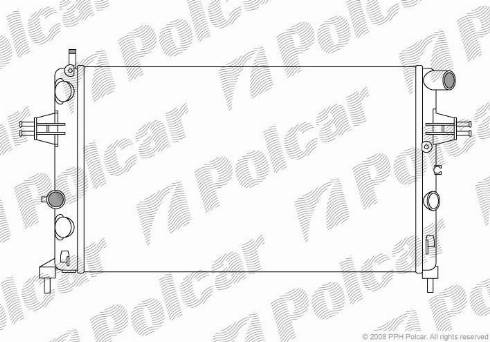 Polcar 550808A6 - Radiateur, refroidissement du moteur cwaw.fr