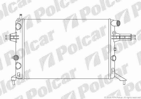 Polcar 550808A8 - Radiateur, refroidissement du moteur cwaw.fr