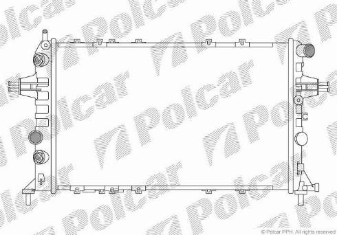 Polcar 550808A3 - Radiateur, refroidissement du moteur cwaw.fr