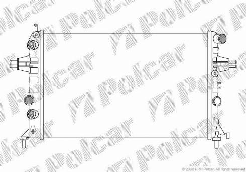 Polcar 550808A2 - Radiateur, refroidissement du moteur cwaw.fr