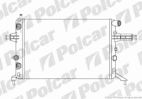 Polcar 550808A7 - Radiateur, refroidissement du moteur cwaw.fr