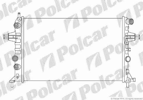 Polcar 550808B2 - Radiateur, refroidissement du moteur cwaw.fr