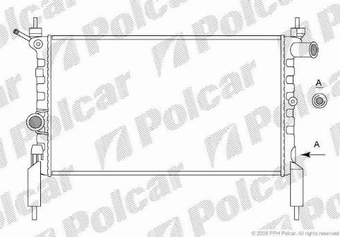 Polcar 550708-1 - Radiateur, refroidissement du moteur cwaw.fr