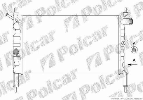 Polcar 550708B1 - Radiateur, refroidissement du moteur cwaw.fr