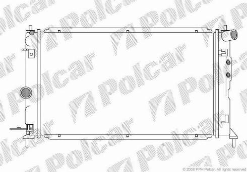 Polcar 551608-4 - Radiateur, refroidissement du moteur cwaw.fr