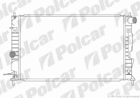 Polcar 551608-0 - Radiateur, refroidissement du moteur cwaw.fr