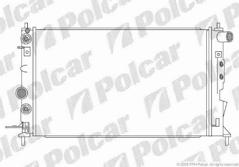 Polcar 551608-3 - Radiateur, refroidissement du moteur cwaw.fr