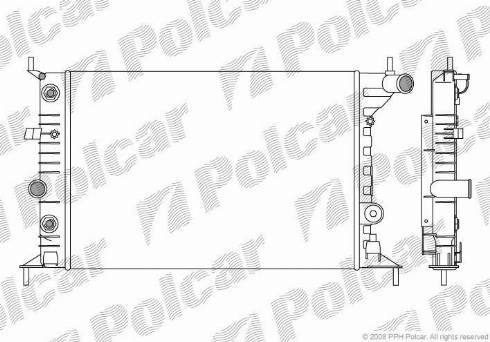 Polcar 5516082X - Radiateur, refroidissement du moteur cwaw.fr