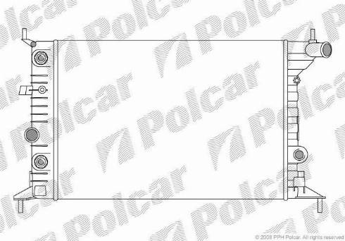 Polcar 551608-2 - Radiateur, refroidissement du moteur cwaw.fr