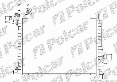 Polcar 551608-7 - Radiateur, refroidissement du moteur cwaw.fr