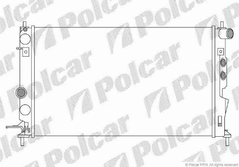 Polcar 551608A4 - Radiateur, refroidissement du moteur cwaw.fr