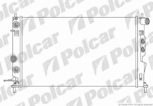 Polcar 551608A3 - Radiateur, refroidissement du moteur cwaw.fr