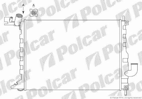 Polcar 551608A7 - Radiateur, refroidissement du moteur cwaw.fr