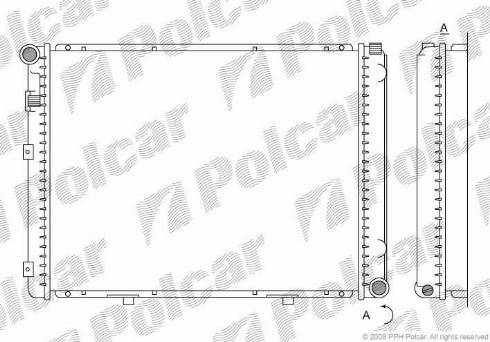 Polcar 500008-1 - Radiateur, refroidissement du moteur cwaw.fr