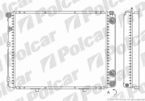 Polcar 500108-9 - Radiateur, refroidissement du moteur cwaw.fr