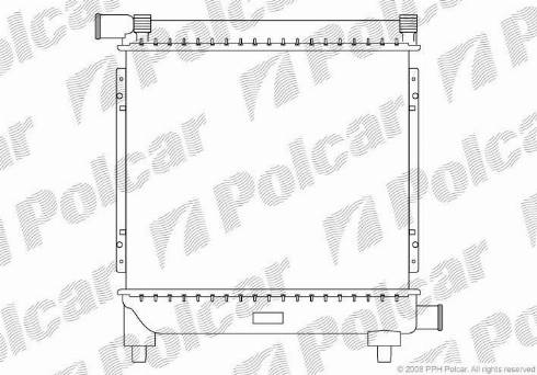 Polcar 500108-1 - Radiateur, refroidissement du moteur cwaw.fr