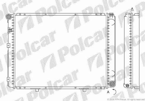 Polcar 500108-8 - Radiateur, refroidissement du moteur cwaw.fr